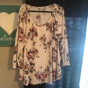 Never Going Out Of Style Cream Floral Top